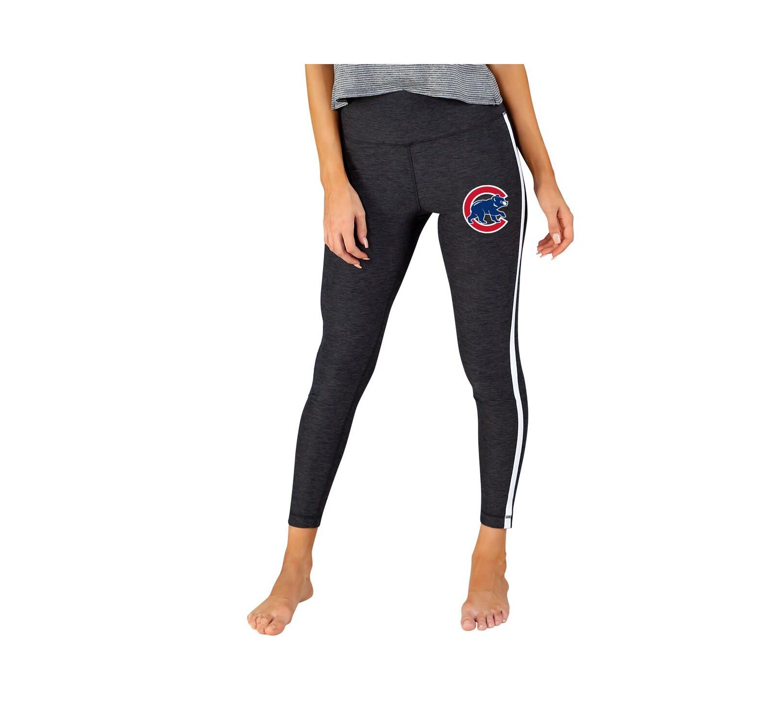Concepts Sport Women's Charcoal/White Chicago Cubs Centerline Knit Leggings