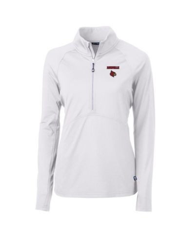 Cutter & Buck Женская белая куртка-пуловер Louisville Cardinals Adapt Eco Knit Half-Zip