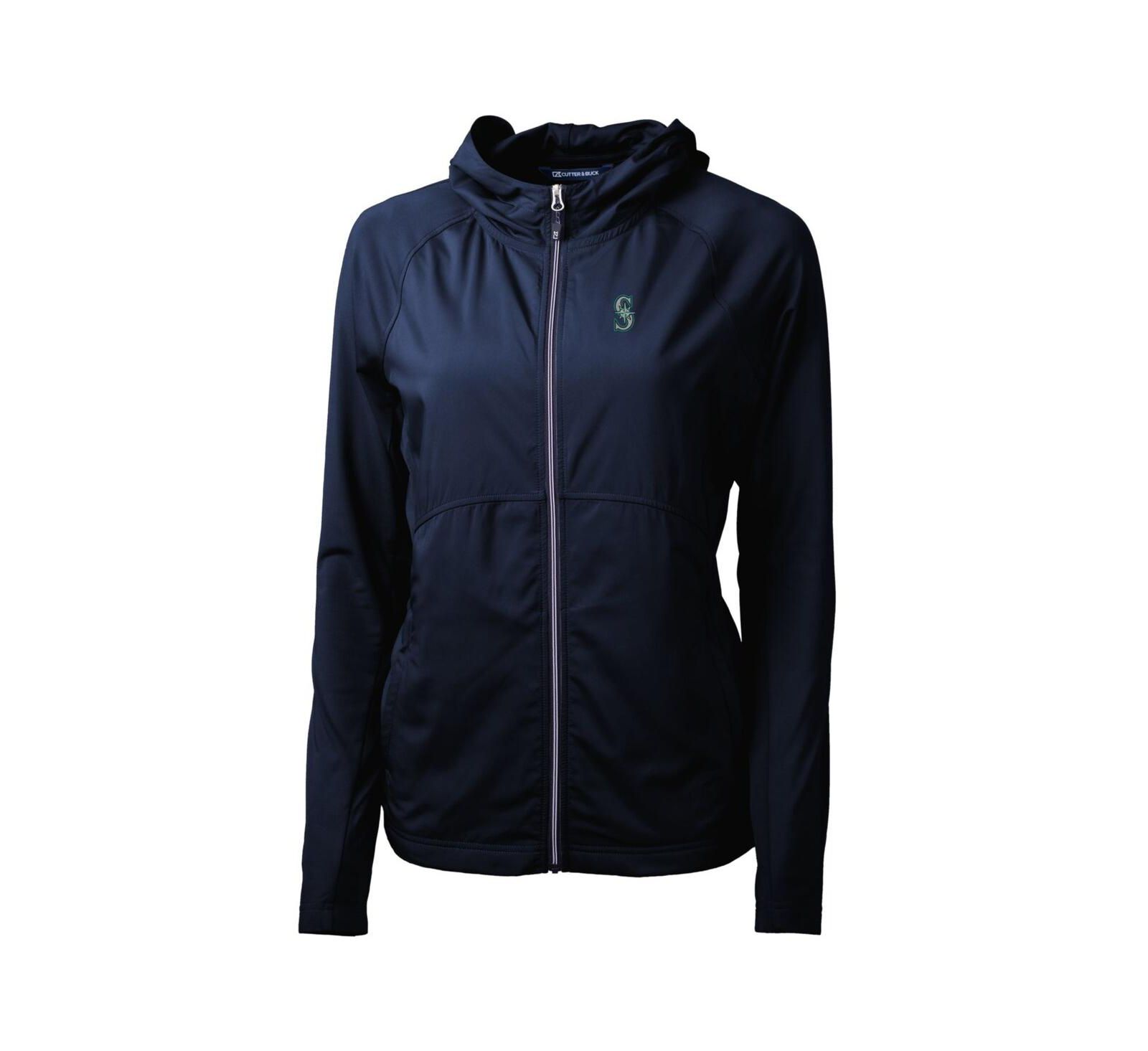 Женская куртка Cutter & Buck Navy Seattle Mariners Adapt Eco Knit Full-Zip