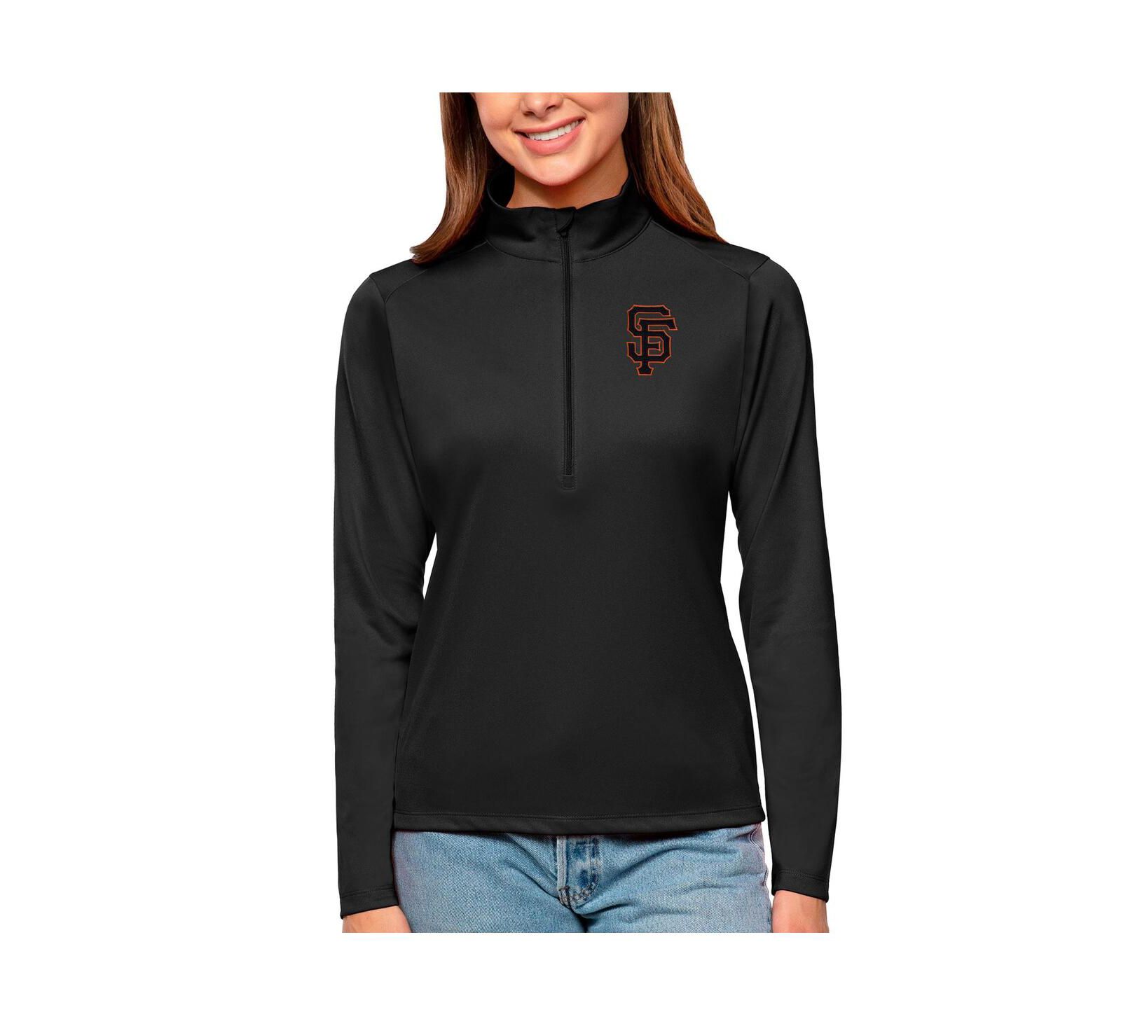 Женский джемпер Antigua Black San Francisco Giants Tribute Quarter-Zip