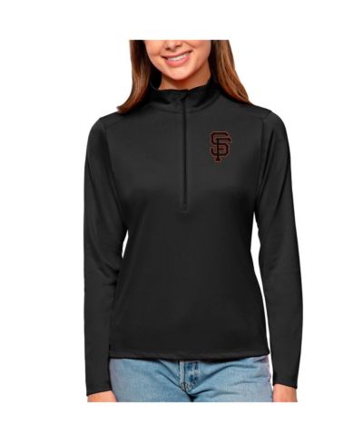 Женский джемпер Antigua Black San Francisco Giants Tribute Quarter-Zip