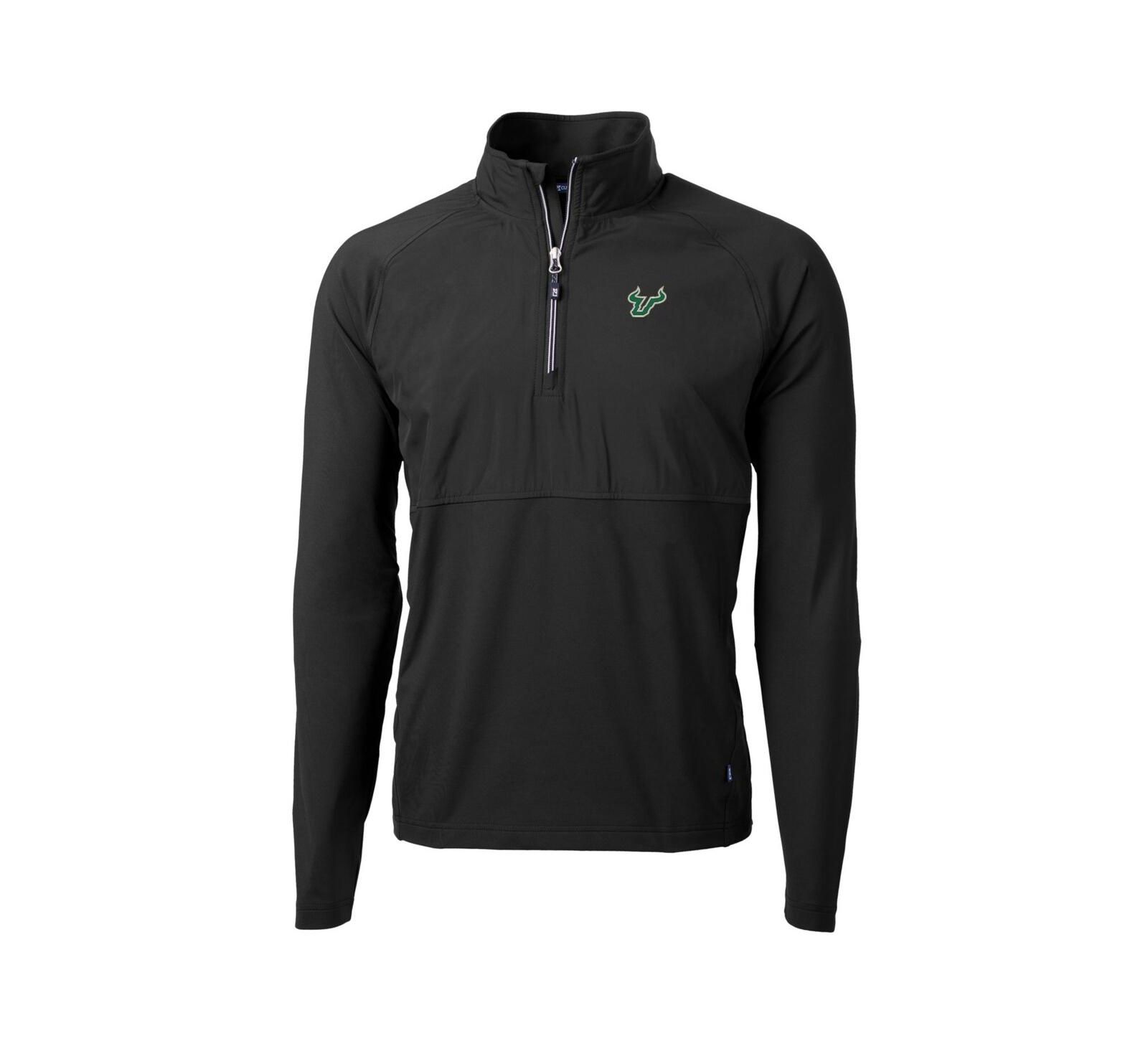 Cutter & Buck пуловер мужской с молнией в стиле Adapt Eco Knit Hybrid, черный