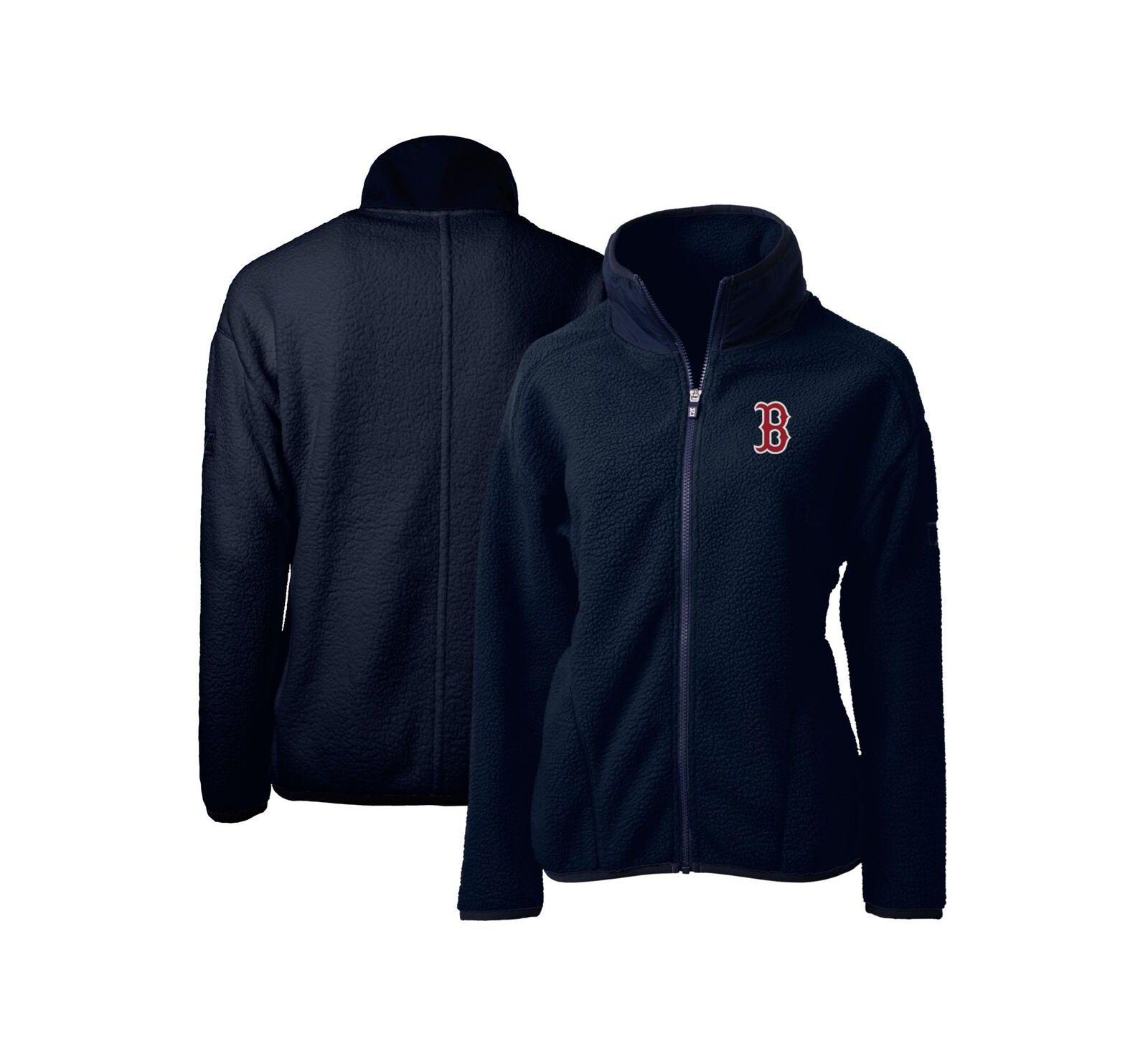 Женская флисовая куртка Cutter & Buck Boston Red Sox Cascade Eco Sherpa Full-Zip