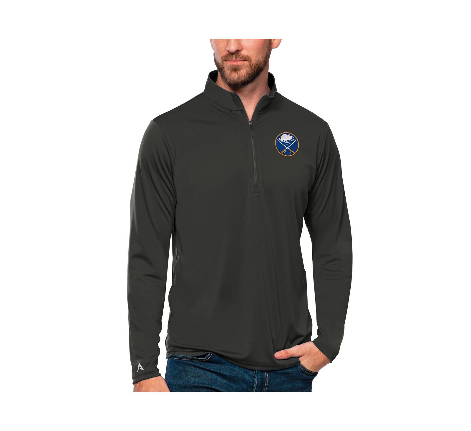Мужской джемпер Antigua Charcoal Buffalo Sabres Tribute на молнии