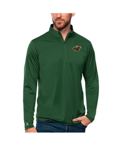 Antigua Men's Green Minnesota Wild Tribute Quarter-Zip Pullover