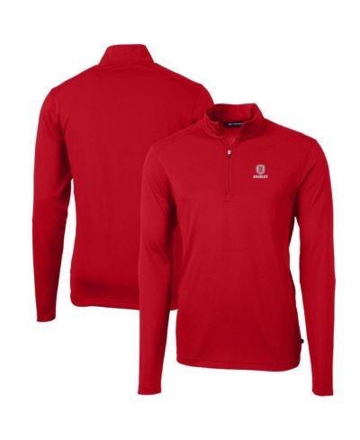 Cutter & Buck Men's Red Bradley Braves Big & Tall Virtue Eco Pique Quarter-Zip Pullover