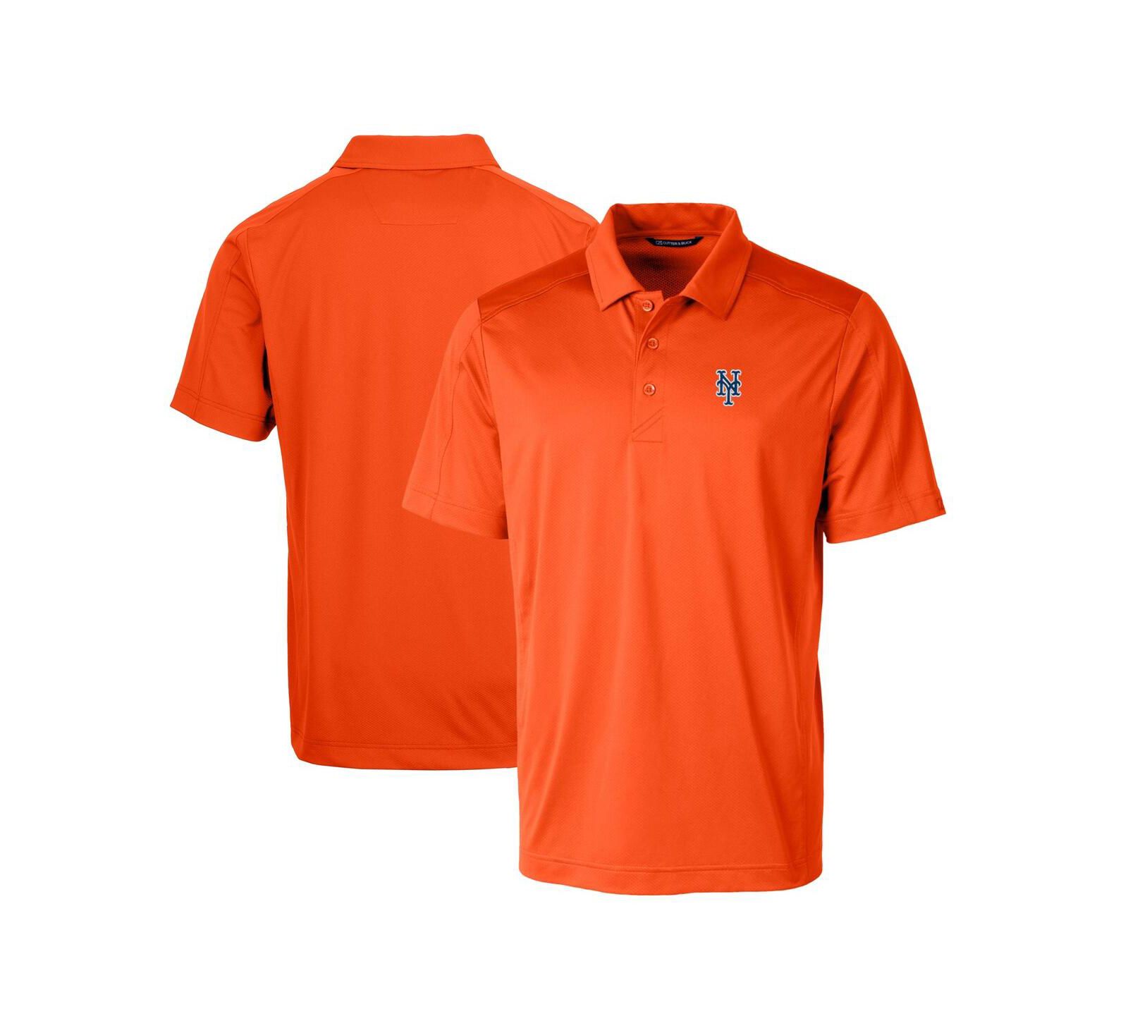 Cutter & Buck Men's Orange New York Mets Prospect Textured Stretch Polo Shirt
