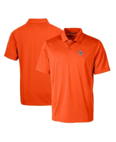 Cutter & Buck Men's Orange New York Mets Prospect Textured Stretch Polo Shirt