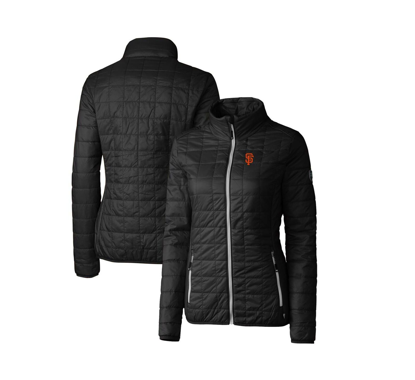 Женская куртка-пуффер Cutter & Buck San Francisco Giants Rainier PrimaLoft Eco Full-Zip Black