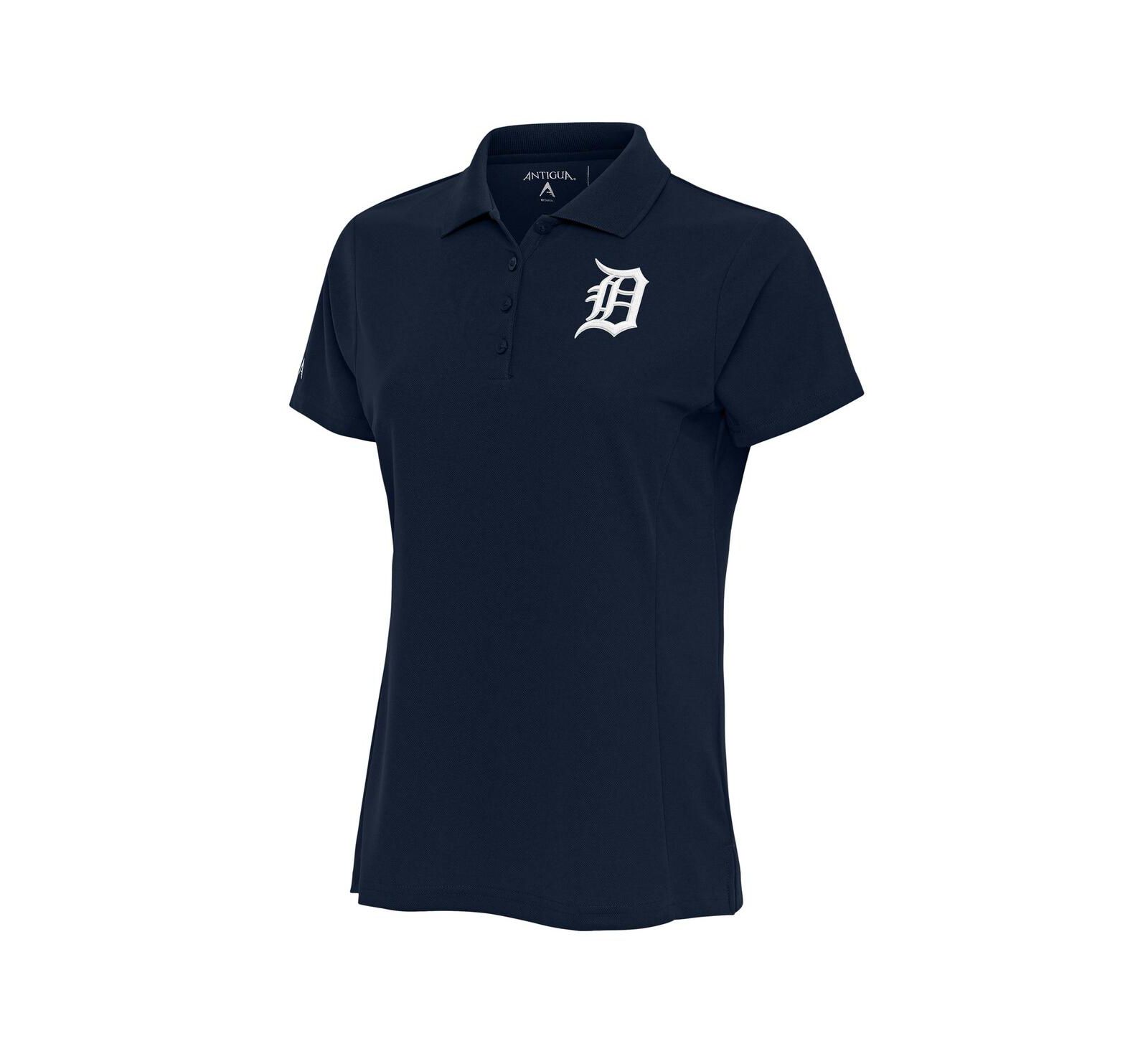 Женская рубашка-поло Antigua Navy Detroit Tigers Logo Legacy Pique