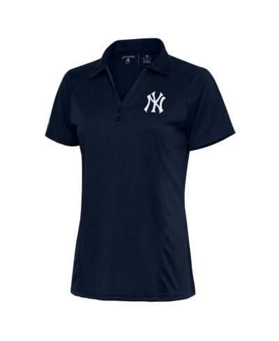 Женская рубашка-поло Antigua New York Yankees Logo Tribute Navy