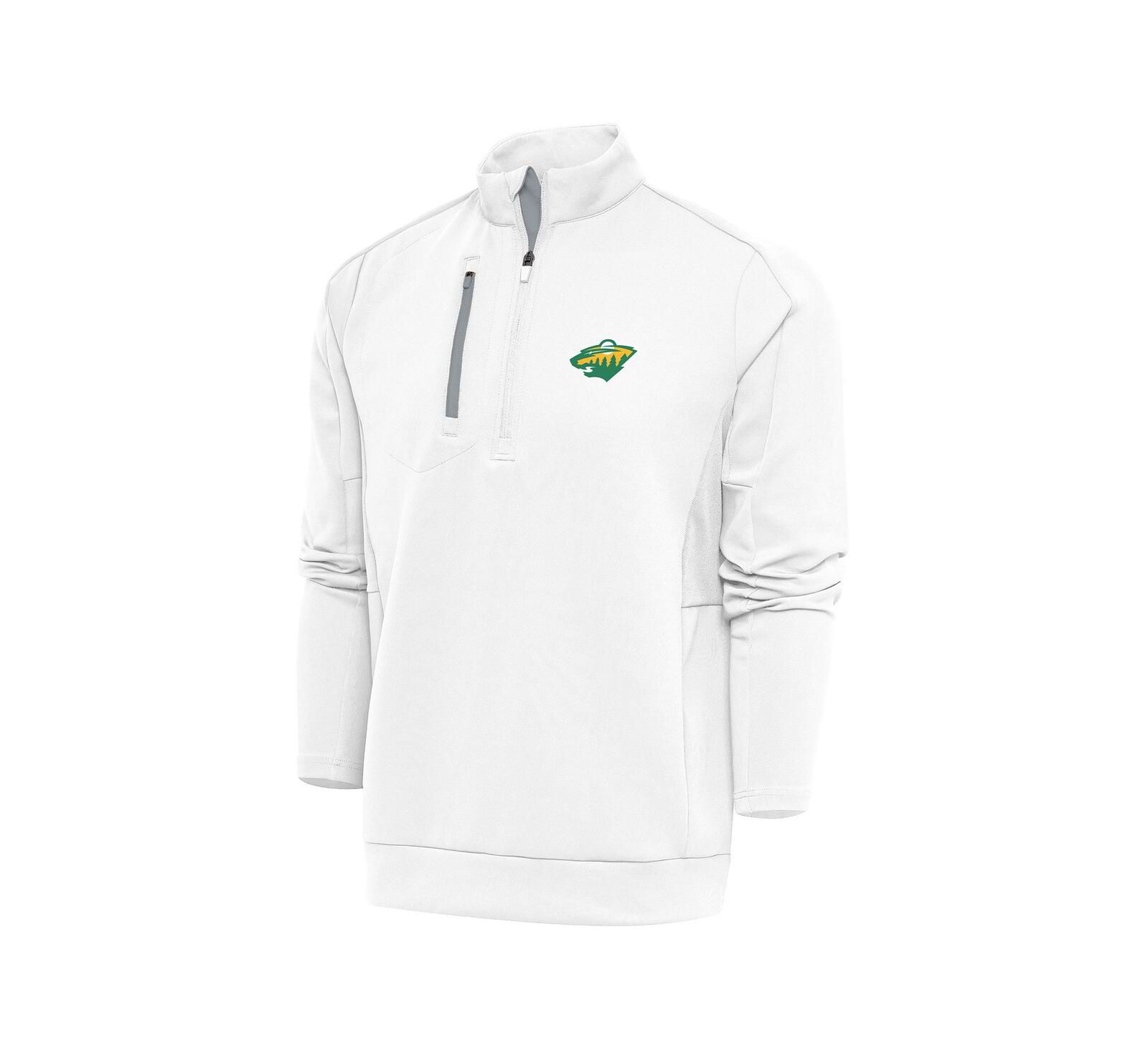 Мужская толстовка Antigua White Minnesota Wild Special Edition 2.0 Quarter-Zip Pullover