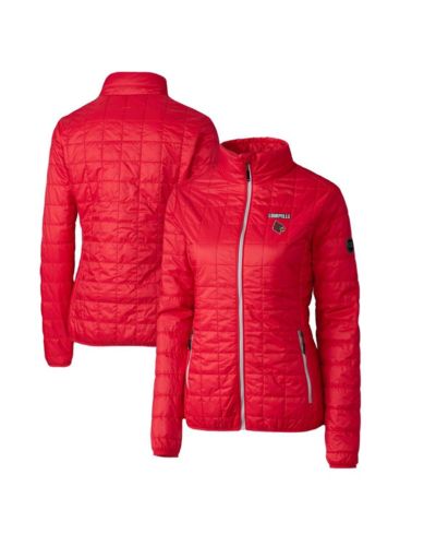 Женская утепленная куртка-пуффер Cutter & Buck Red Louisville Cardinals Rainier Eco Full-Zip
