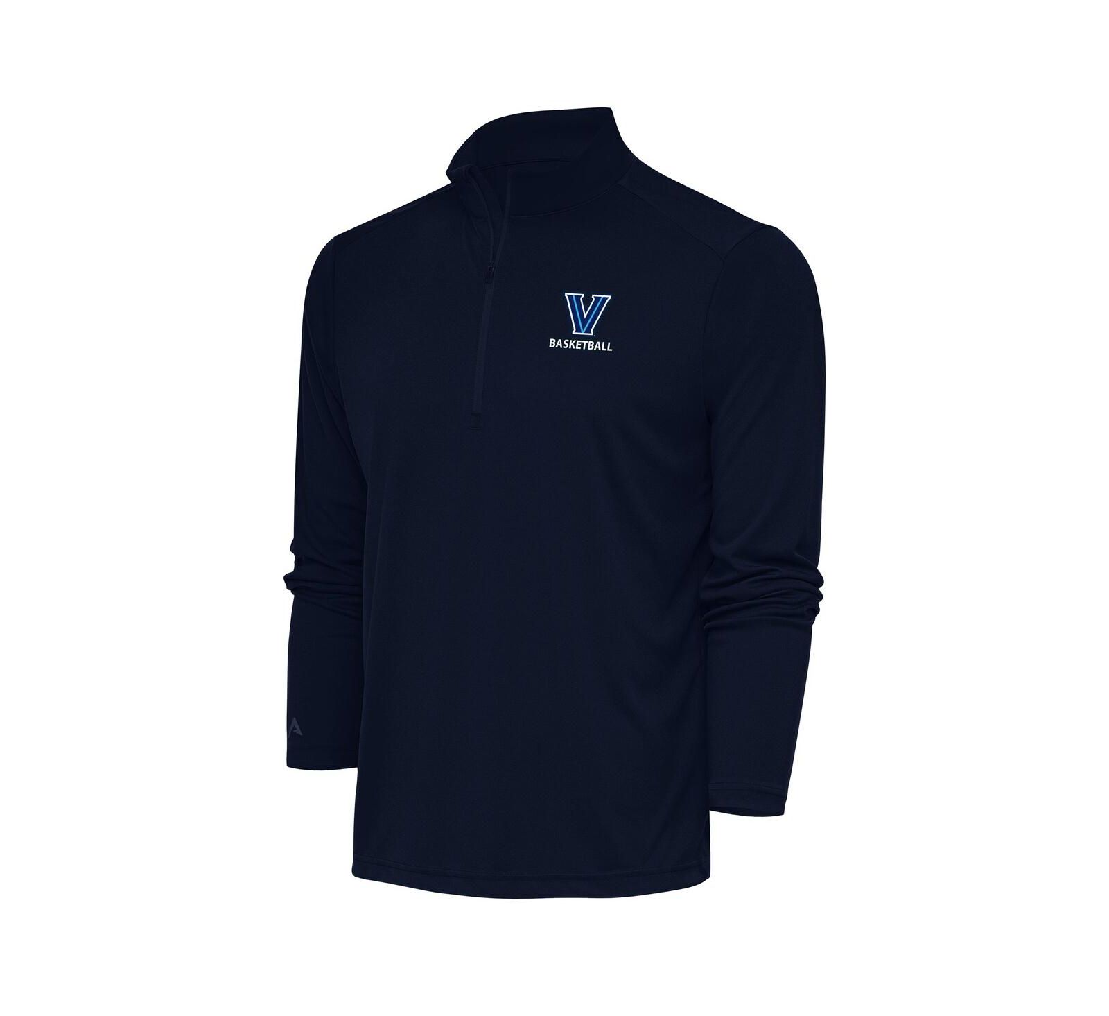 Мужской джемпер Antigua Navy Villanova Wildcats Basketball Tribute Quarter-Zip Pullover
