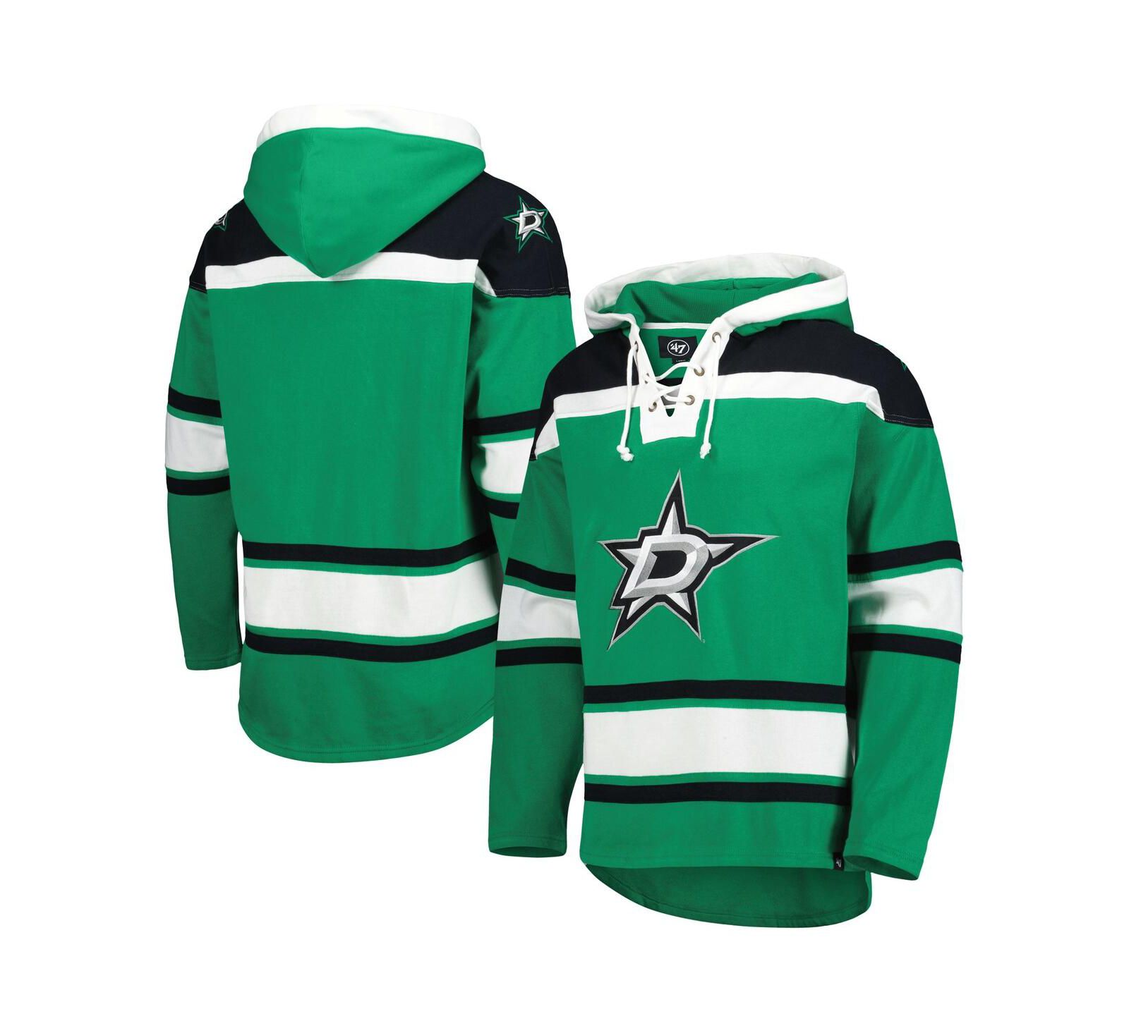 '47 Brand Мужская толстовка Dallas Stars Superior Lacer, ярко-зеленая
