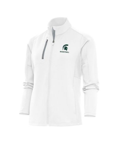 Женская куртка на молнии Antigua Women's White Michigan State Spartans Basketball Generation Full-Zip Jacket