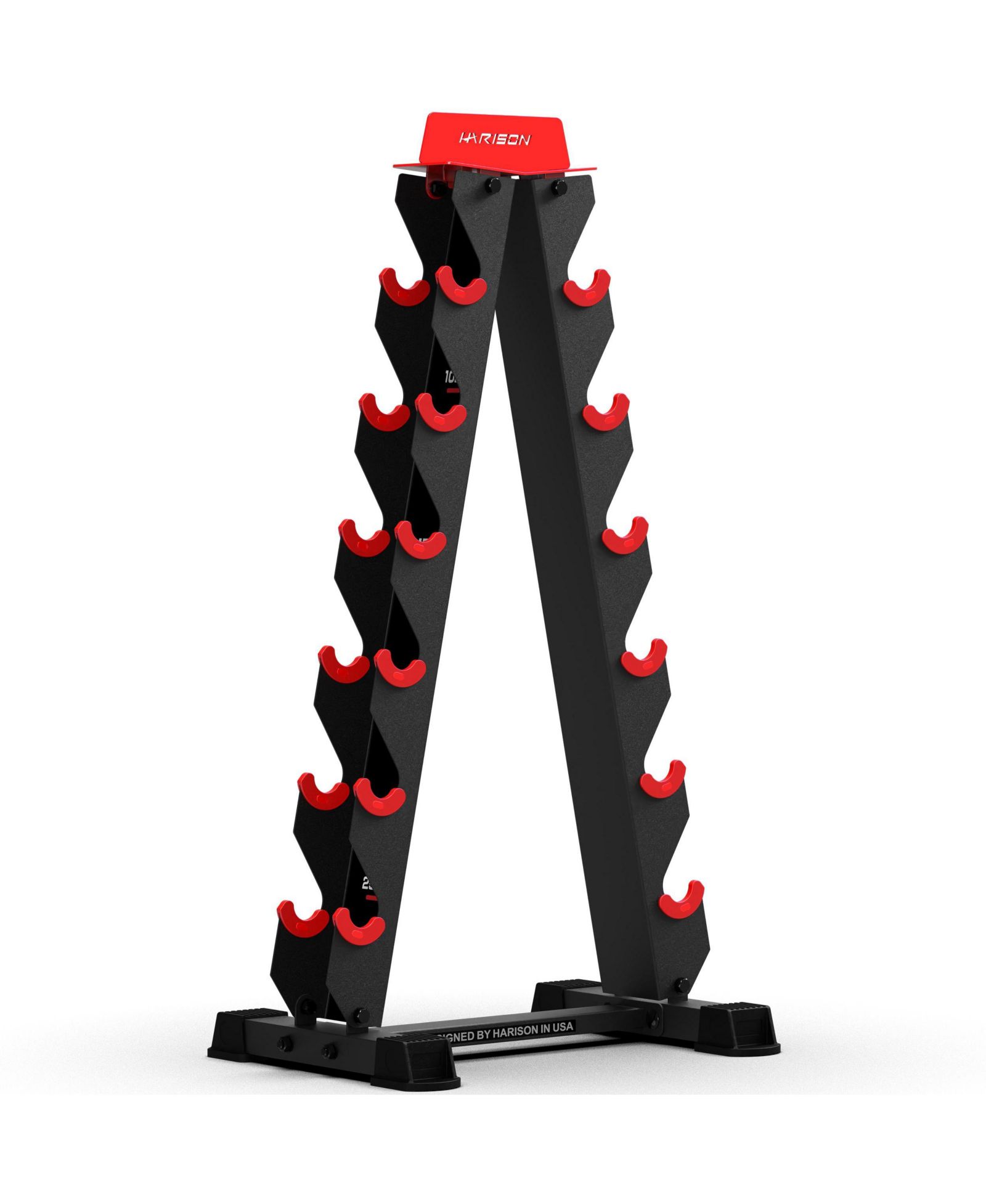 HARISON 6-Tier Dumbbell Rack Stand, A-Frame Weight Storage for Home Gym