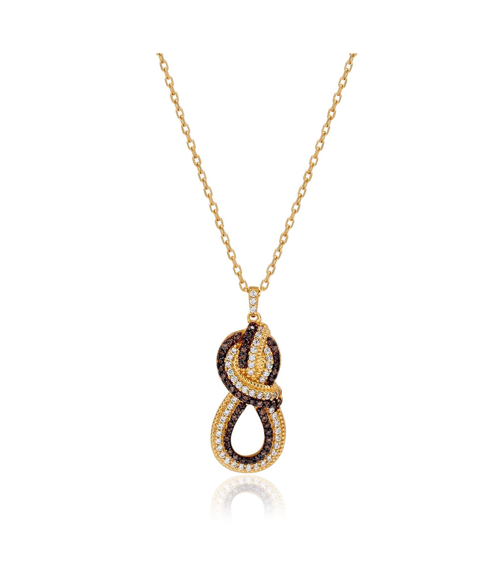 Подвеска SUZY LEVIAN NEW YORK Pave Twisted Knot из стерлингового серебра с кубическим цирконием