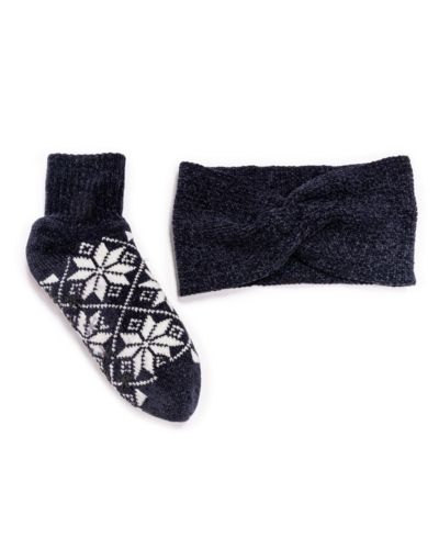 MUK LUKS Женский набор из носков и повязки на голову из ткани Chenille