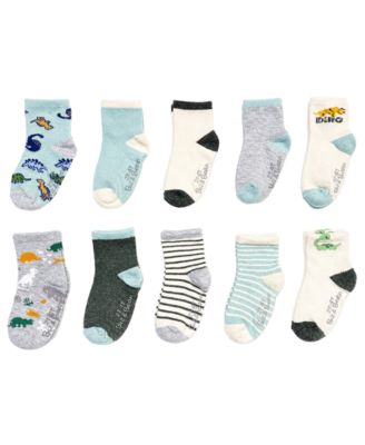 Rainbow Sugar Toddler Boys' and Girls' 2T-4T Grippers Socks, 10-Pack