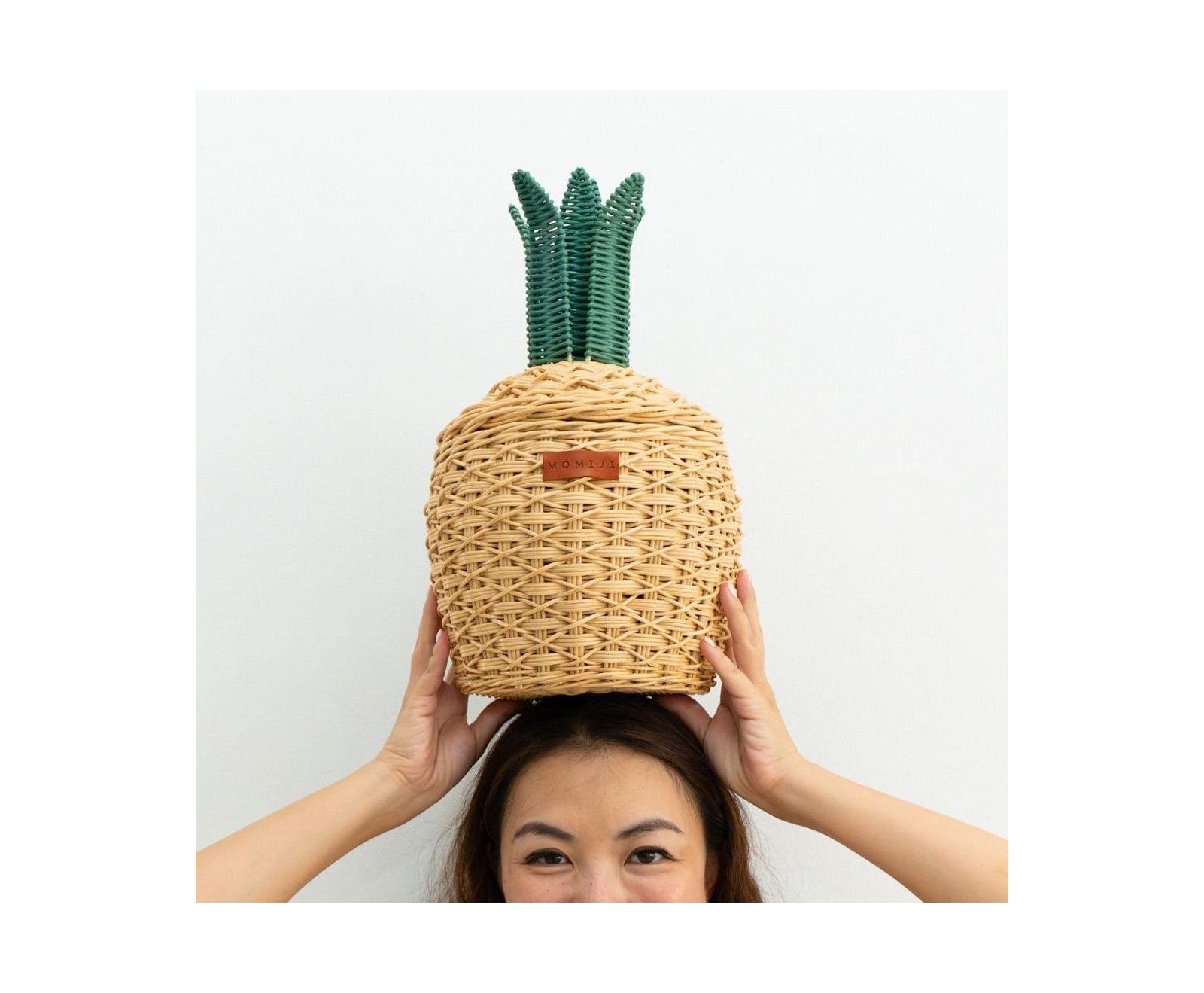MOMIJI Pineapple Handcrafted Rattan Storage Basket