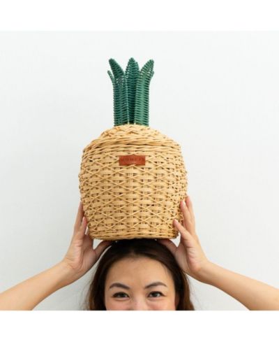 MOMIJI Pineapple Handcrafted Rattan Storage Basket