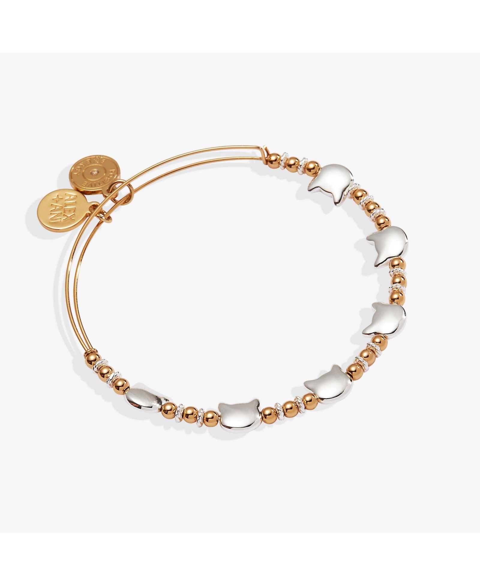 Браслет Alex and Ani Cat Beaded Bangle