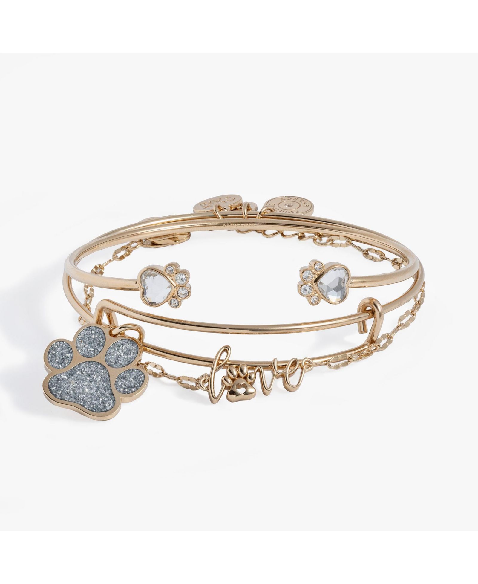 Браслеты Alex and Ani Paws of Love Set of 3