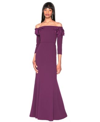 Вечернее платье WHITE TIE by Shani Women's Off-The-Shoulder Floral Applique Ball Gown