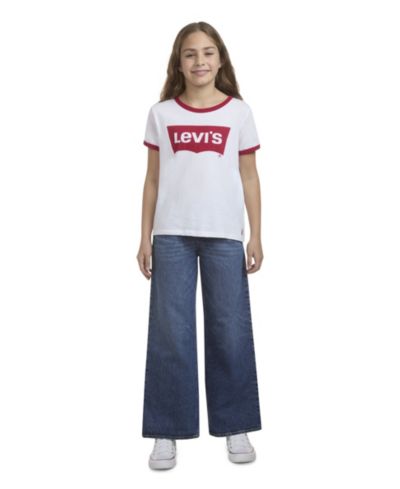 Levi's Девочки 7-16 джинсы Baggy с высокой посадкой