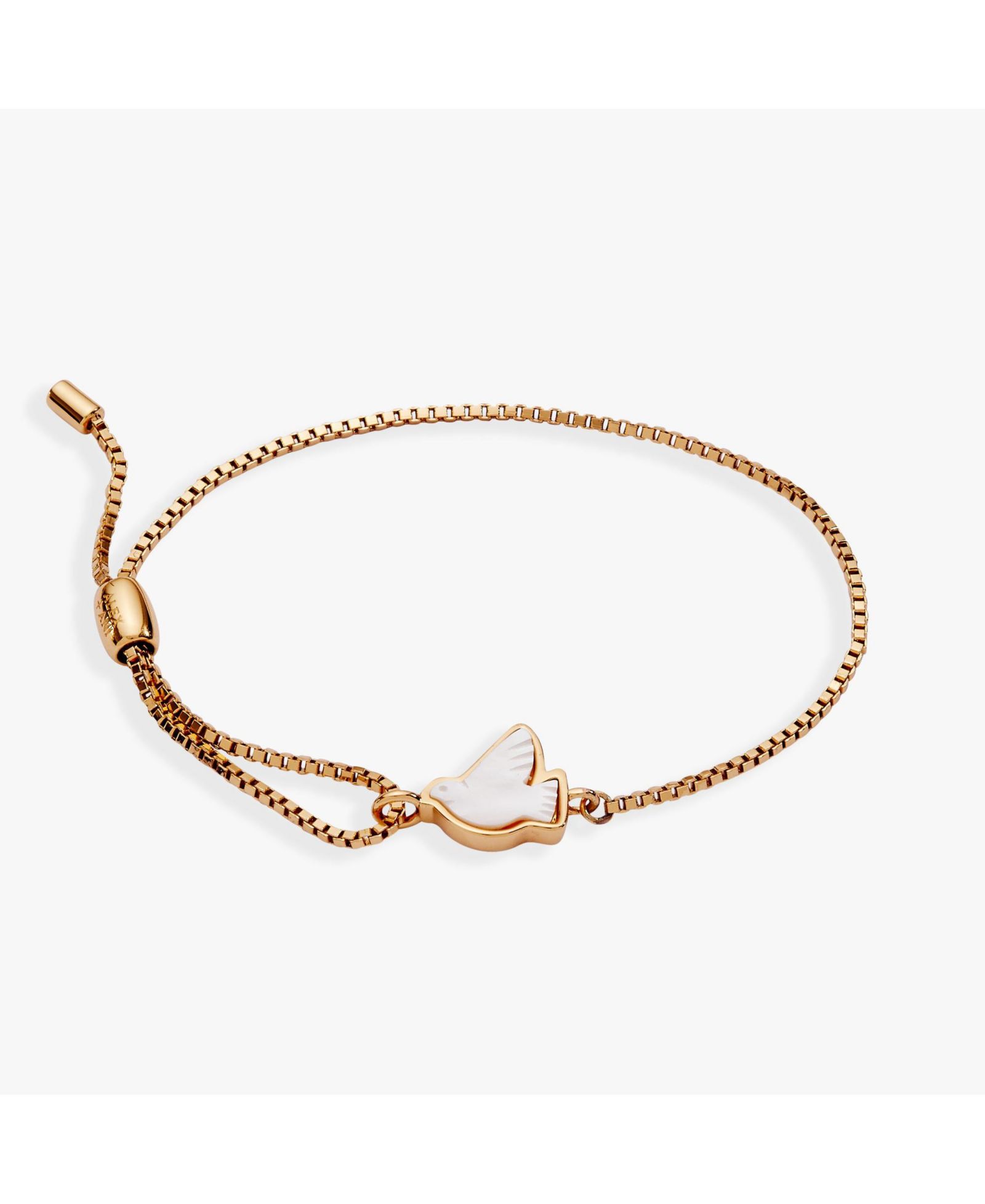 Alex and Ani браслет Dove 'Peace' с перламутром на цепочке