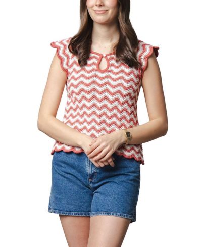 Hope & Henry Women's Hope and Henry Organic Flutter Sleeve Sweater Top
