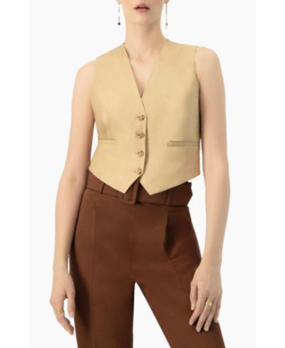 Жилет Ivonne Women's Linen с искусственными карманами