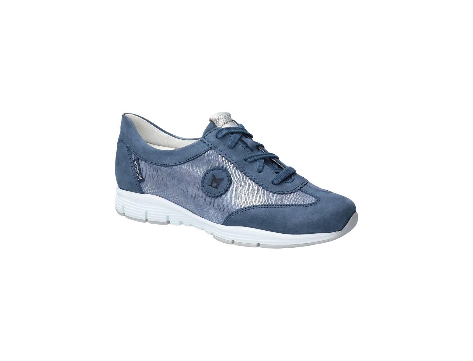Mephisto Women's Yael Denim Artesia Leather Sneaker