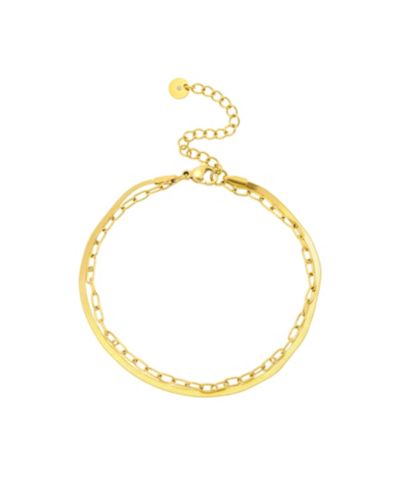 Многослойный браслет Unwritten x Moda Sport Waterproof Paperclip and Herringbone Chain