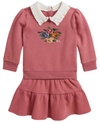 Polo Ralph Lauren Детский набор из 2 предметов: флисовая толстовка и юбка с цветочным принтом