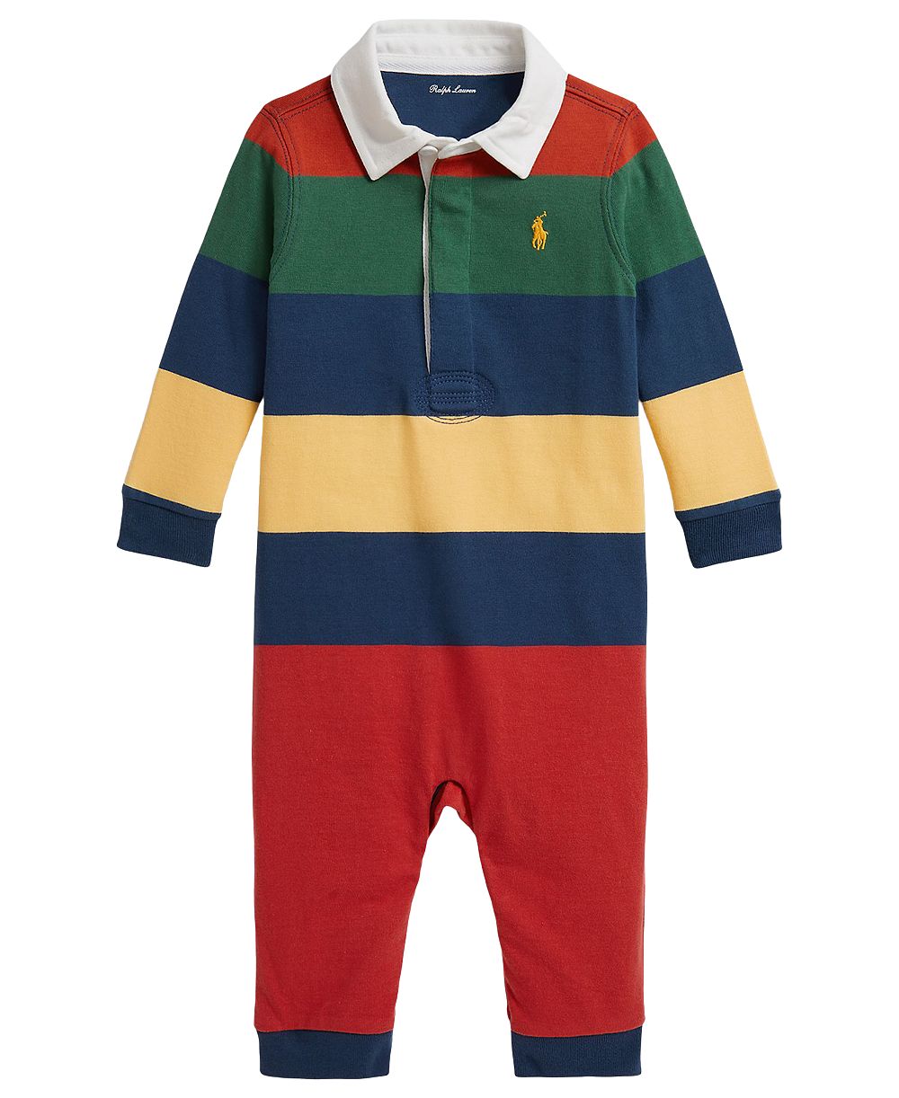 Polo Ralph Lauren комбинезон из хлопка в полоску для малышей