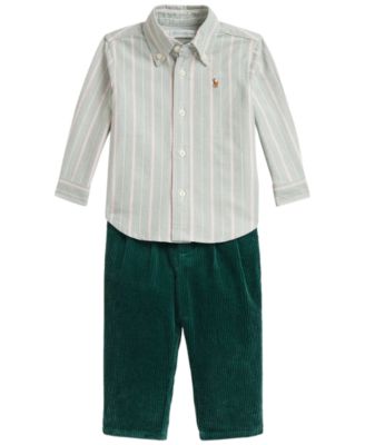 Polo Ralph Lauren Baby Boys' Cotton Oxford Shirt and Corduroy Pants, 2-Piece Set