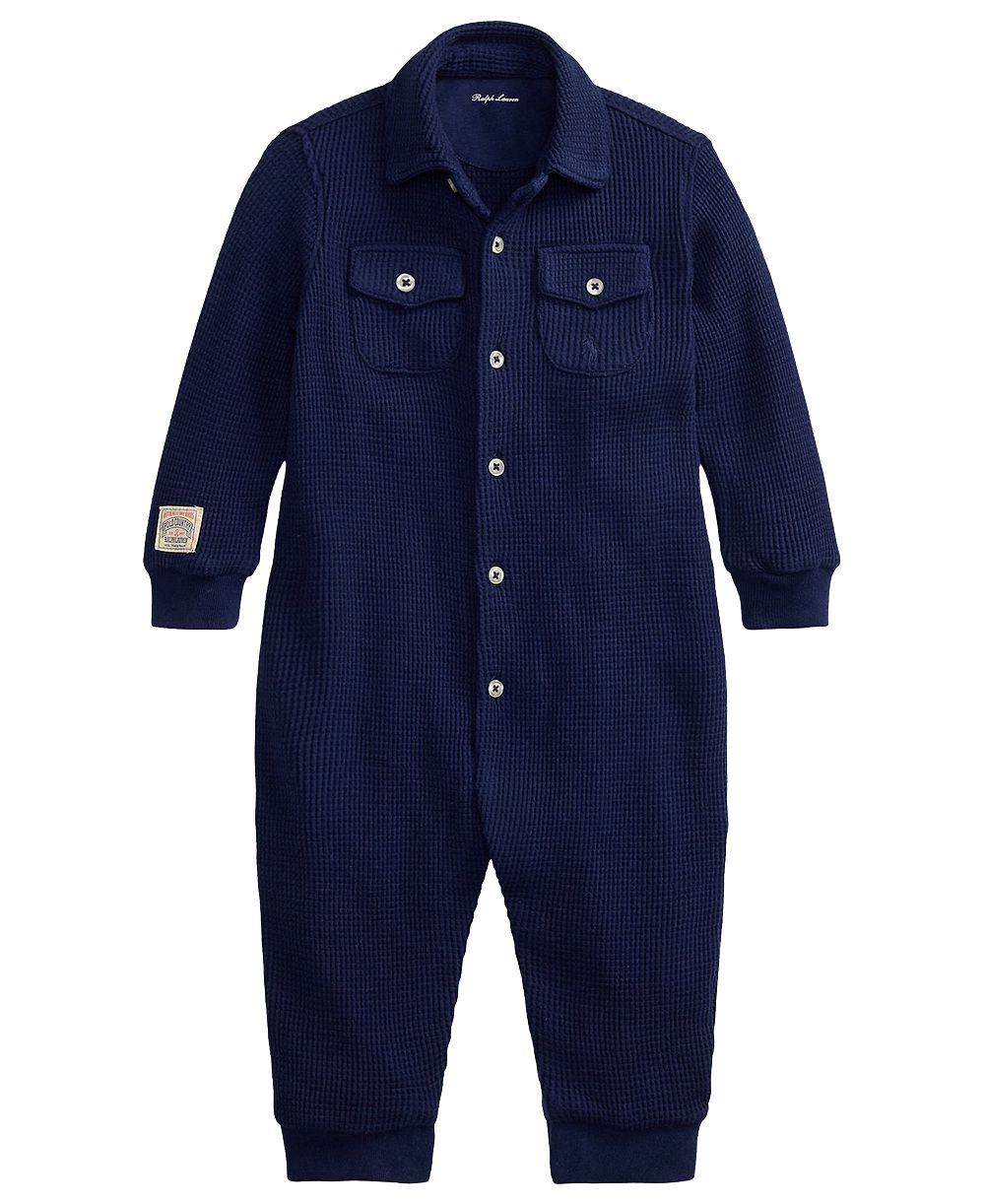 Polo Ralph Lauren Baby Boys' Waffle-Knit Coverall
