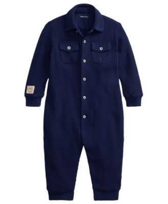 Polo Ralph Lauren Baby Boys' Waffle-Knit Coverall