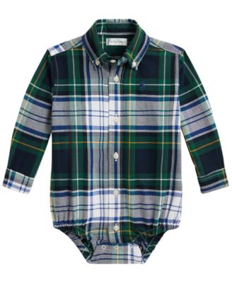 Polo Ralph Lauren детский боди из хлопка Oxford в клетку