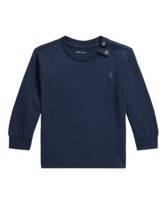 Мужская футболка Polo Ralph Lauren Baby Boys' Cotton Jersey Long-Sleeve с длинным рукавом