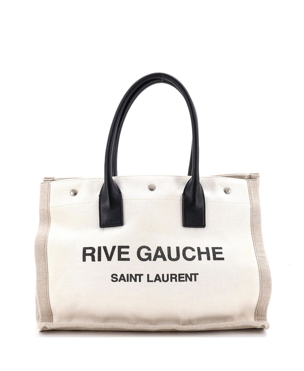 Б/у холщовая сумка-шоппер Saint Laurent Small Rive Gauche