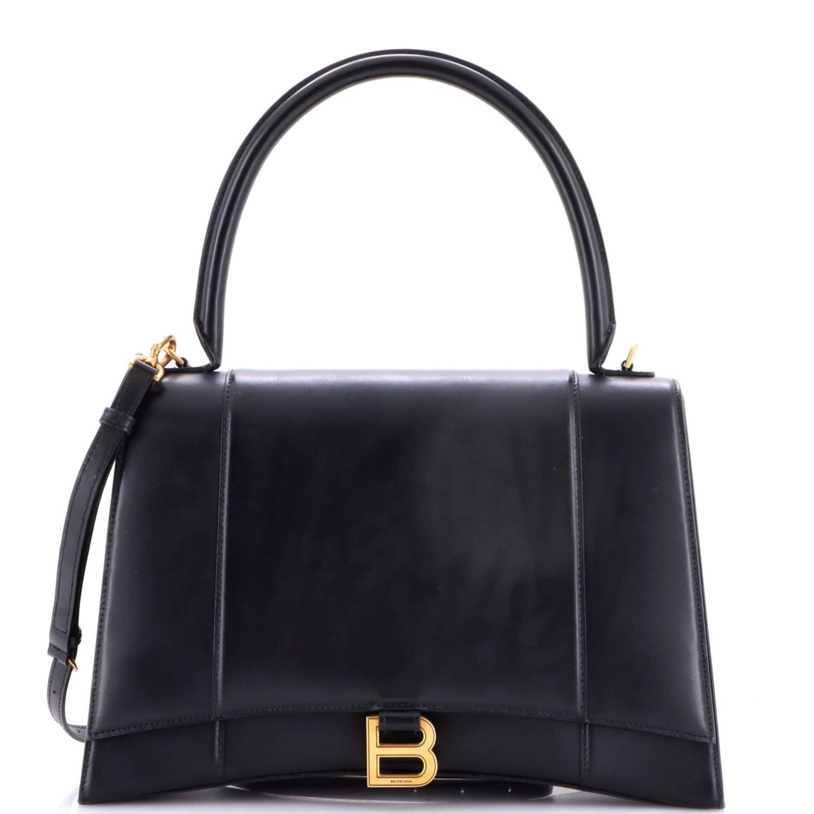 Pre-Owned Balenciaga New Medium Hourglass Top Handle Bag Leather