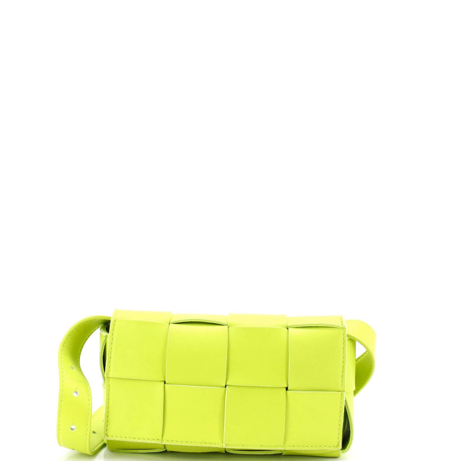Pre-Owned Bottega Veneta Cassette Belt Bag Maxi Intrecciato Leather