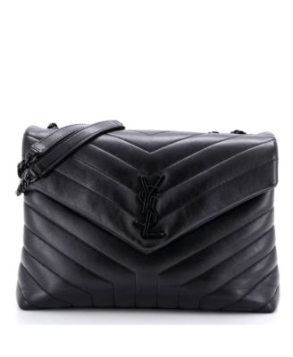 Б/у кожаная сумка Saint Laurent Large Loulou Shoulder Matelasse Chevron