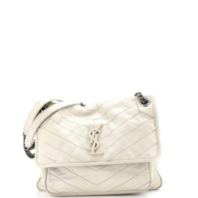 Сумка Saint Laurent Niki Chain Flap кожаная matelasse chevron