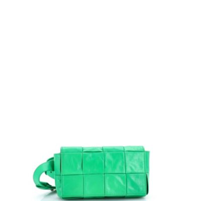 Б/у поясная сумка Bottega Veneta Cassette Maxi Intrecciato из кожи