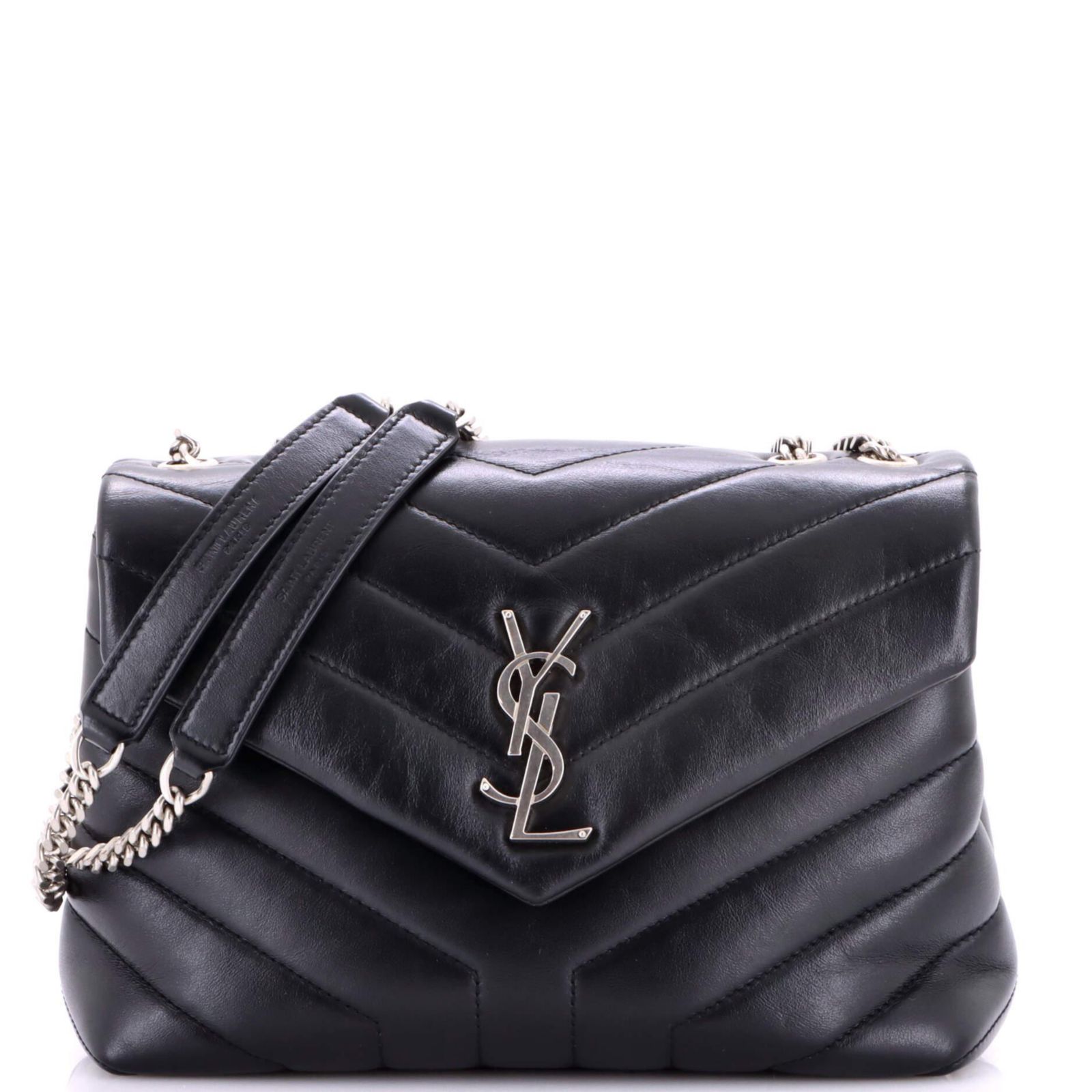 Pre-Owned Saint Laurent Small Loulou Shoulder Bag Matelasse Chevron Leather