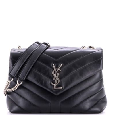 Pre-Owned Saint Laurent Small Loulou Shoulder Bag Matelasse Chevron Leather